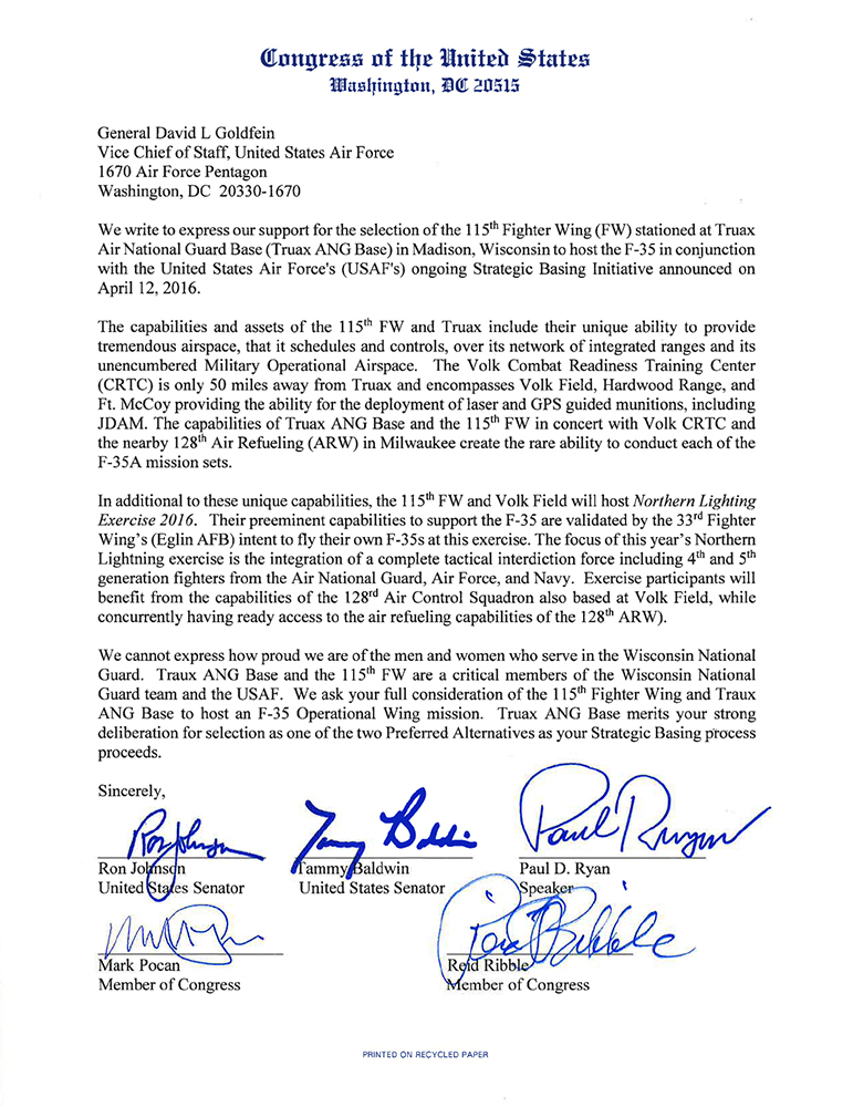 USAF Delegation Letter for TRUAX Support